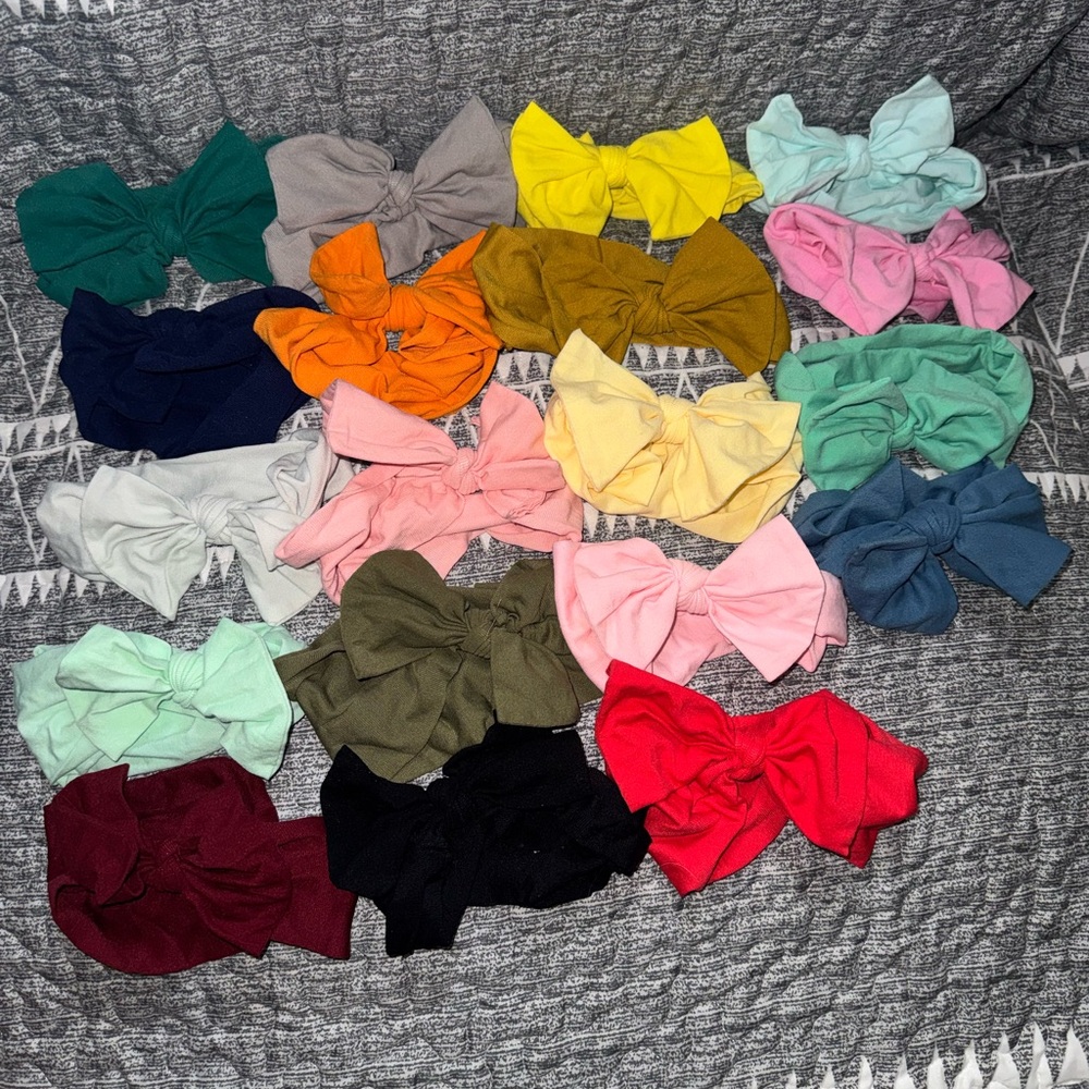 Colorful Bow Headbands Set - Picture 2 of 3
